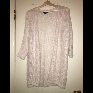 "Fuzzy" Woven Cardigan